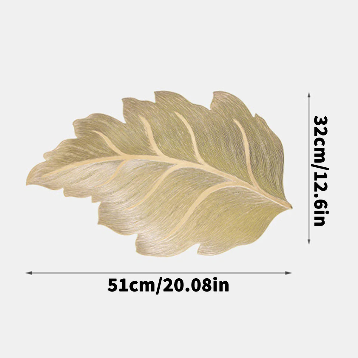 Gold Leaf Shape Decorative Serving Tray - Image 4