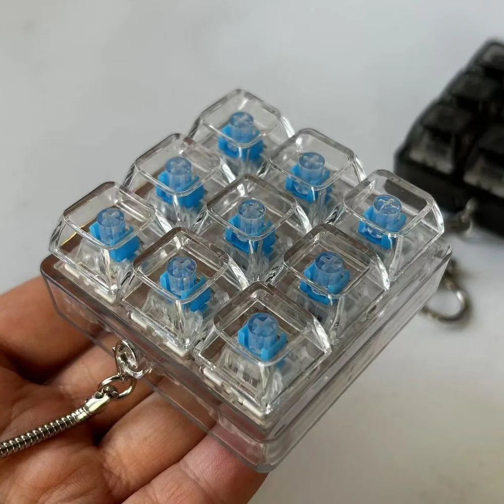 Mechanical Cube Click Fidget Keychain - Image 7