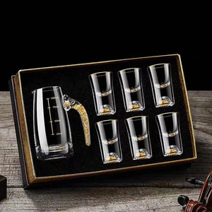 Sparkling Golden Handcrafted Drink Glassses Set - Image 0