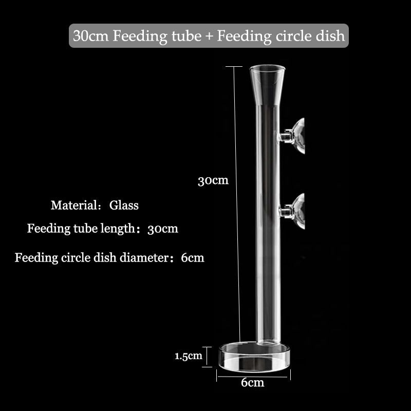 Transparent Aquarium Glass Tube Fish Feeder - Image 4