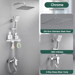 Elegant Piano Style Rainfall Bathroom Shower Set