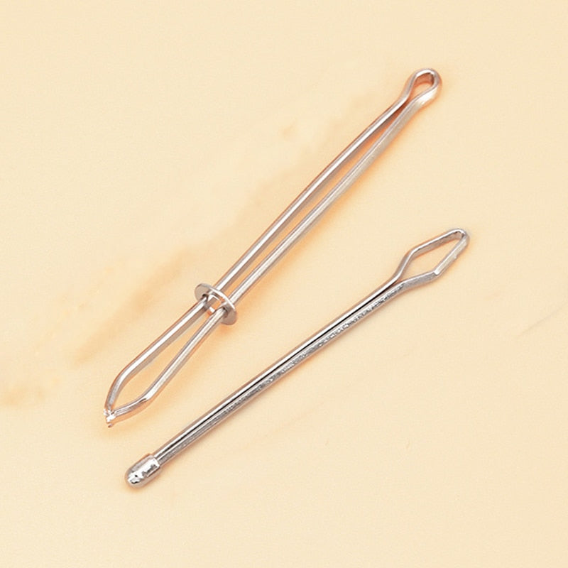 2Pcs Elastic Rope Threader Tweezer Tool - Image 1