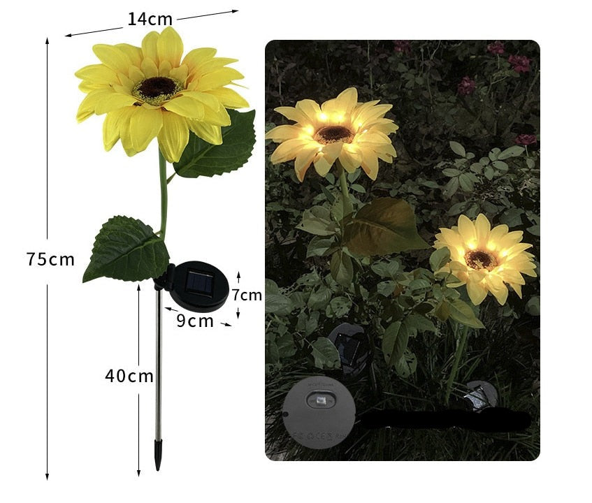 Sunflower Waterproof Solar Led Garden Lights - Image 5