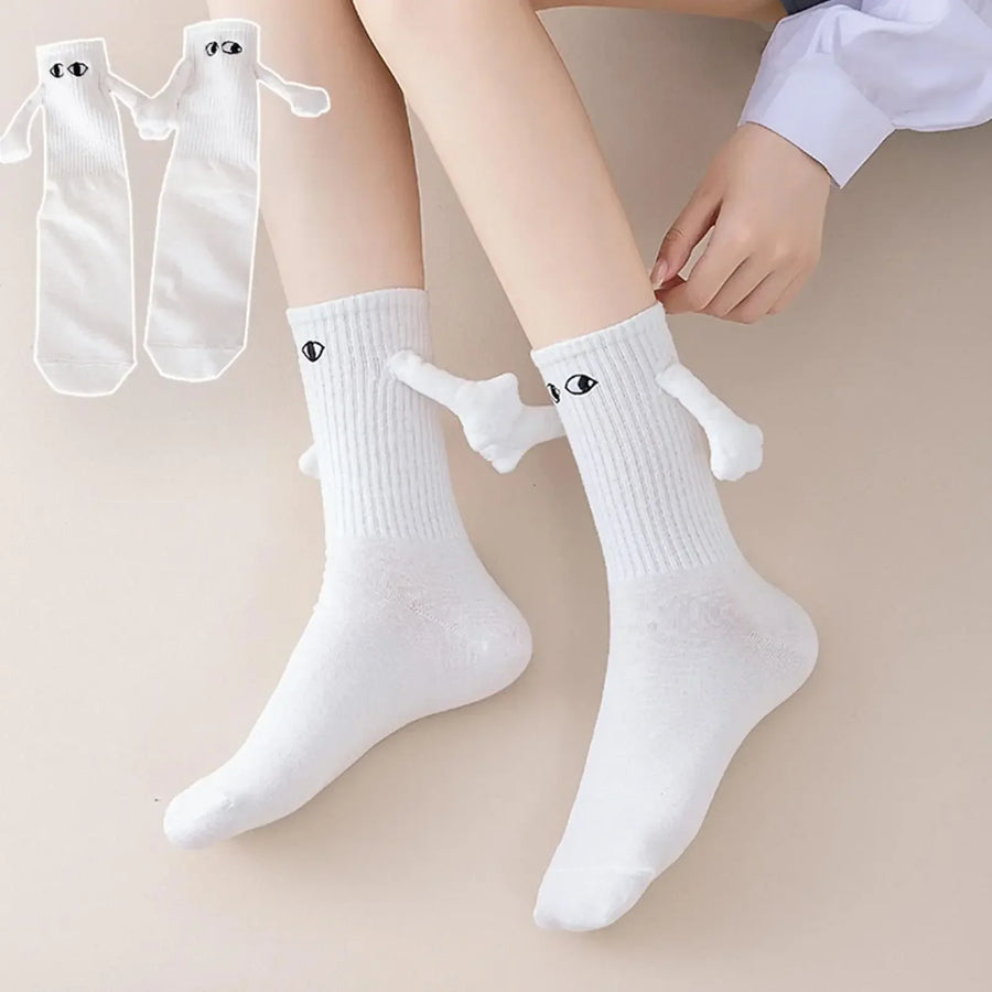 Magnetic Cute Attraction Holding Hands Couples Socks - Image 3