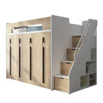 Space-Saving Pull-Out Cabinet Loft Bed