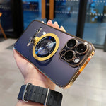 360 Rotating Transparent iPhone Holder Case