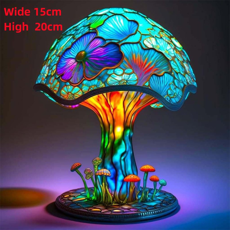 Colorful Mushroom Resin Lamp - Image 9