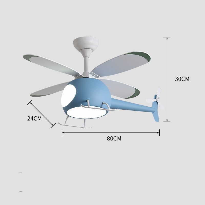 Little Helicopter Dream RC Fan Ceiling Lamp