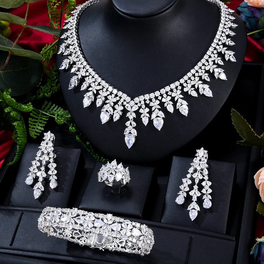 Zircon Crystal Turquoise Luxury African Jewelry Gift Set - Image 9