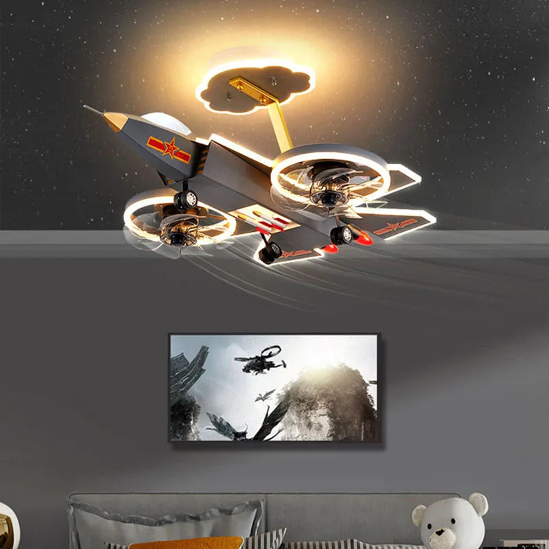 Kids Dream Jet Remote Control Ceiling Fan Light - Image 7