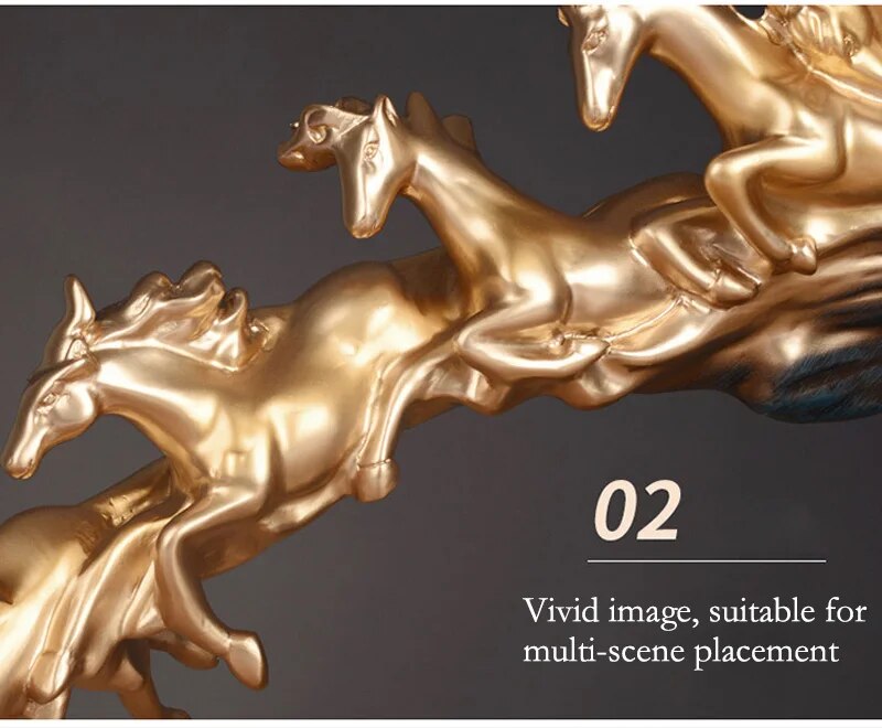 Nordic Luxury Galloping Horse Home Decoration - Image 2