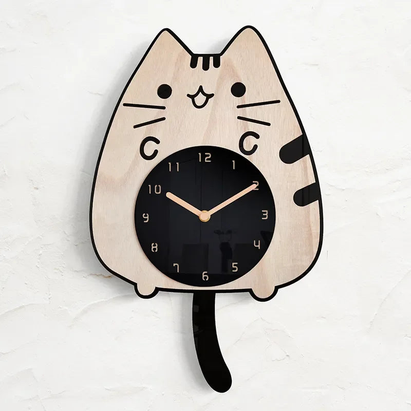 Happy Curious Cat Wall Clock - Image 2
