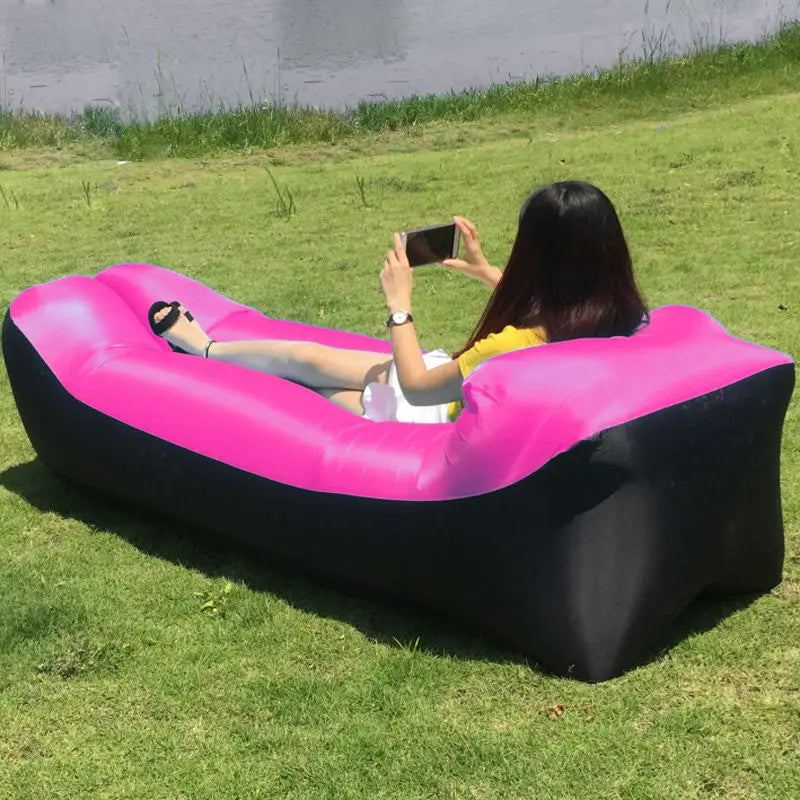 Portable Inflatable Outdoor Air Sofa Bed Lounger - Image 3