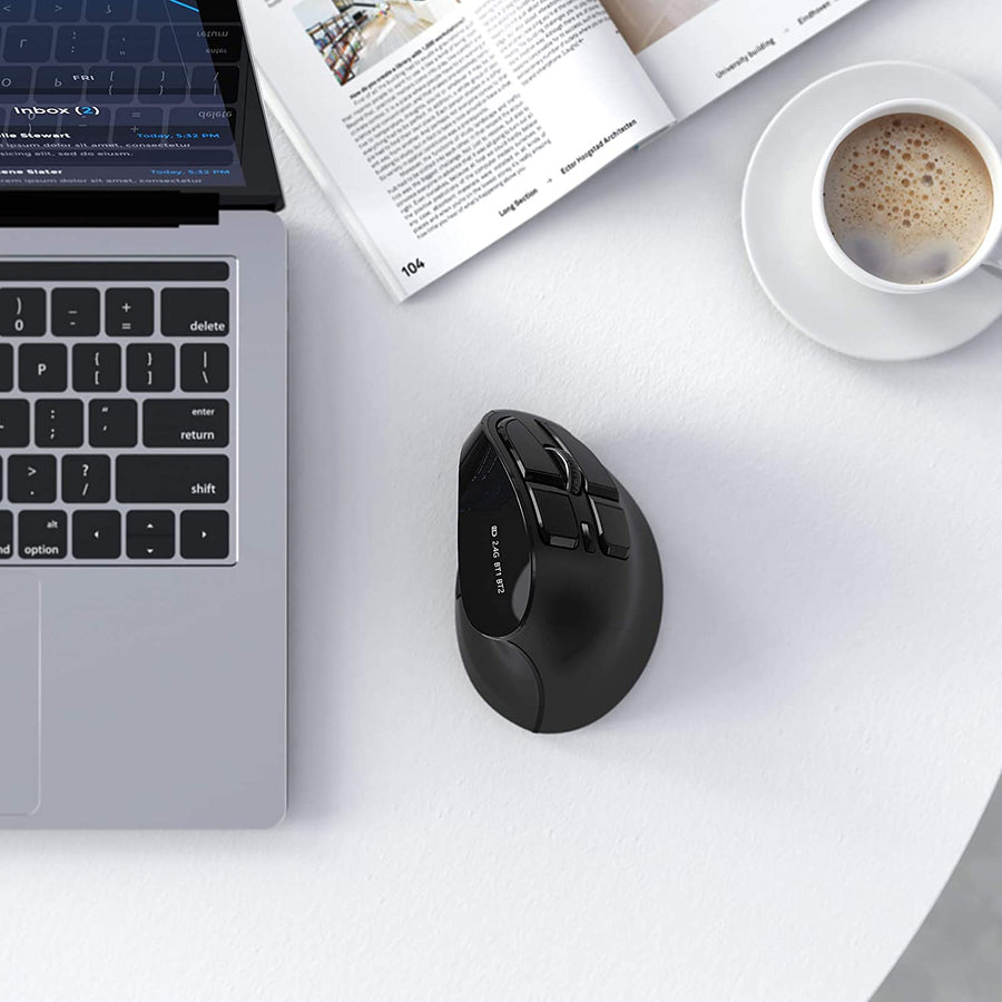 Vertical Ergonomic Soft Click Wireless Mouse - Image 0