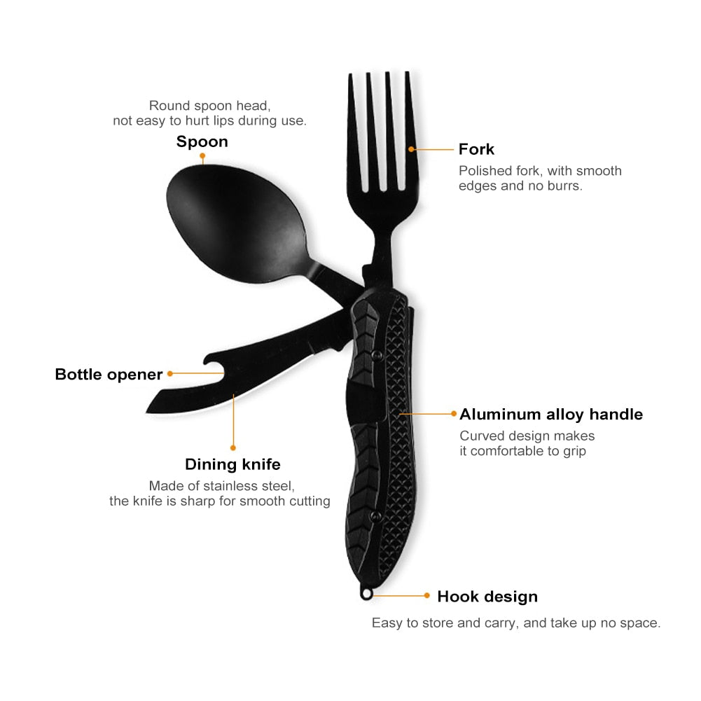 4in1 Easy Cary Travel Cutlery Tool