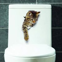 3D Toilet Protector Cat Sticker - Image 1