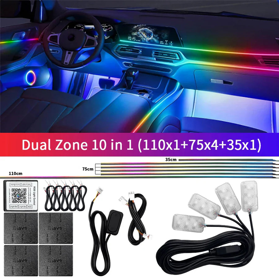 Bluetooth RGB Symphony Car Ambient Light Kit - Image 11