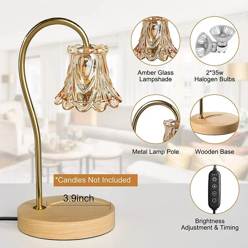 Flower-Shaped Warm Audience Candle Warmer Lamp - Image 4