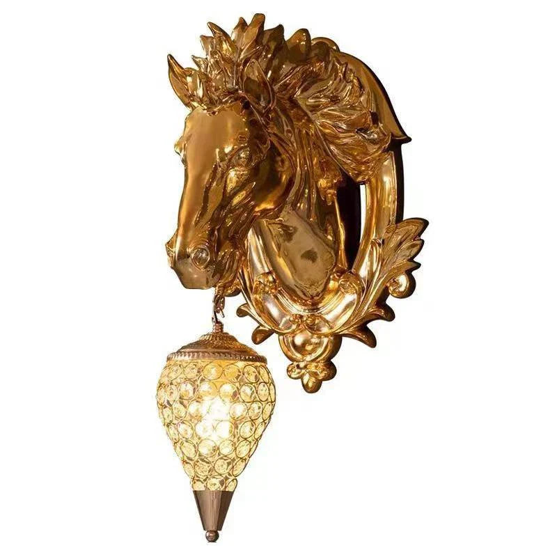 Artistic Horse Design Gold Wall Lamp - Image 4