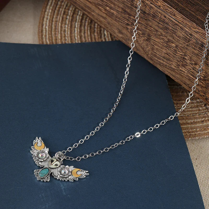 Quiet Watcher Owl Charm Necklace - Image 3