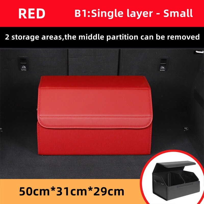 Car Guru Leather Large Capacity Trunk Organizer Box - Image 11