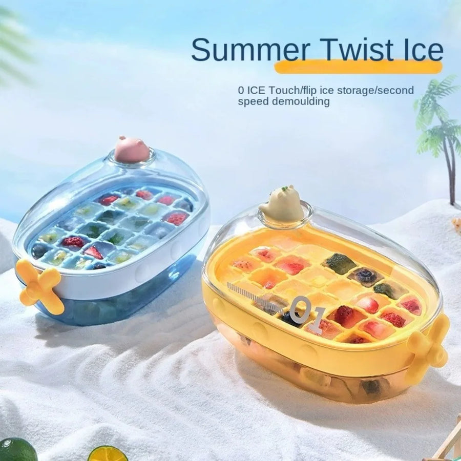 Cute Cartoon Rotating Knob Ice Cube Tray - Image 3