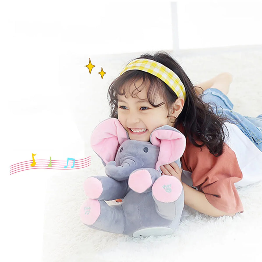 Playful Tunes Electric Hide and Seek Plush Elephant - Image 1