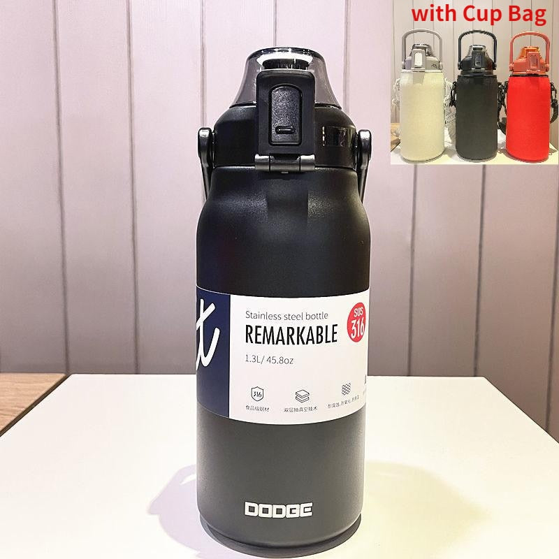 Stainless Steel Built-in Straw Camping Thermos - Image 11