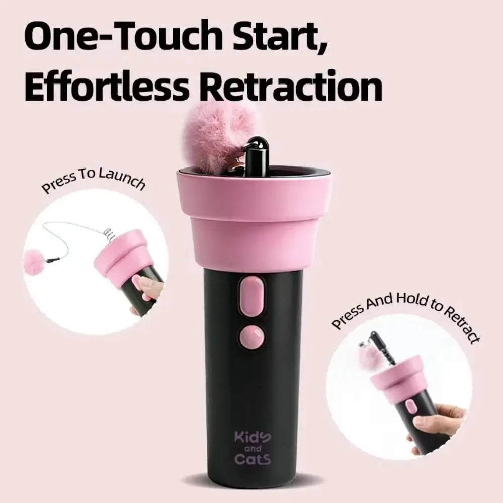 One Click Retractable Electric Cat Teaser Wand - Image 4