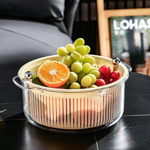 Manual Spin Vegetable Drainer Basket - Image 0