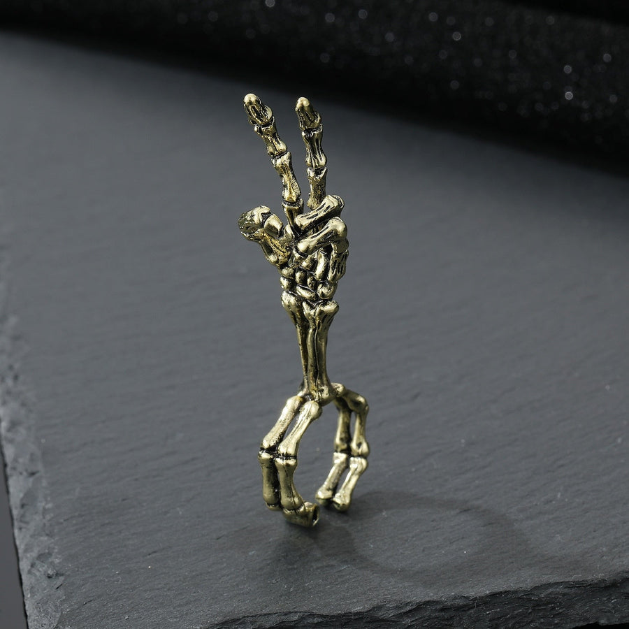 Retro Mystical Time Brass Dragon Ring - Image 9