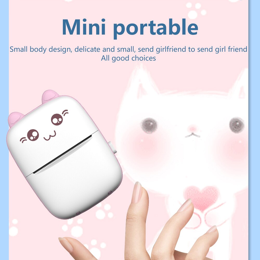 Mini Cat Thermal Bluetooth Label Printer