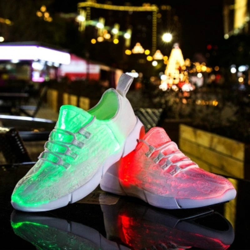 Glowing USB Rechargeable Luminous LED Shoe - Image 2
