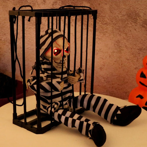 Scary Skeleton Prisoner Halloween Decoration - Image 0