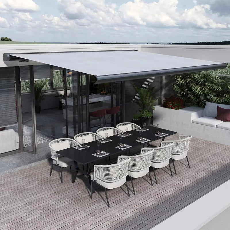 Wall-Mounted Electric Retractable Heavy-Duty Waterproof Outdoor Sunshade - Image 3