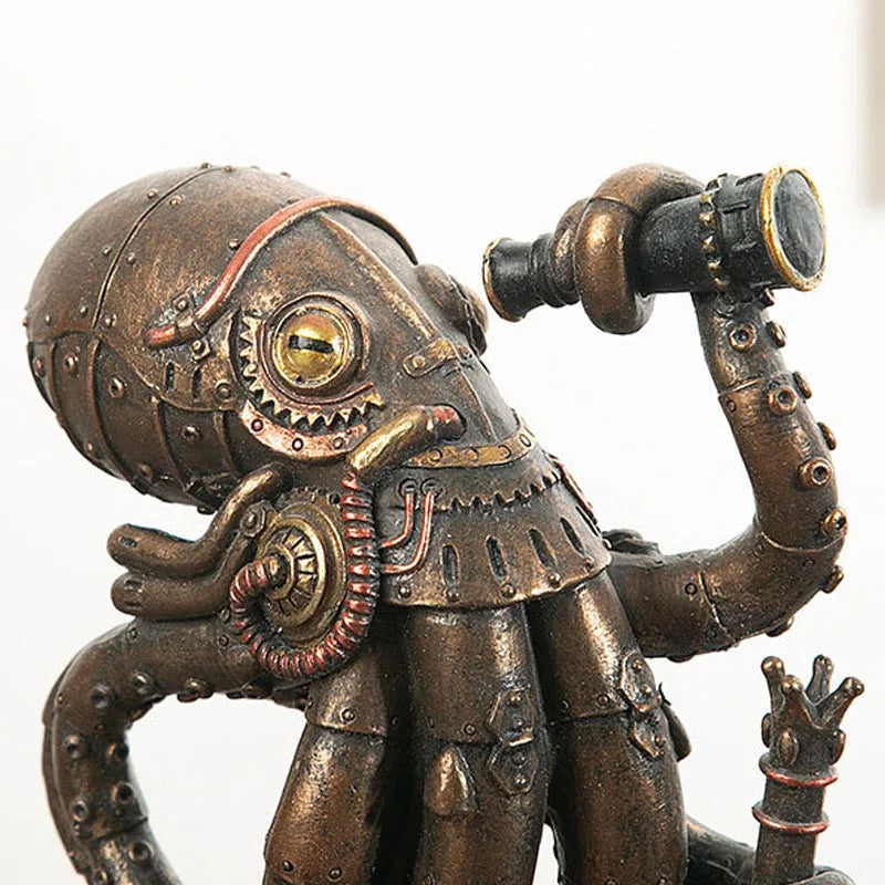 Steampunk Octopus Mechanical Traveler Figurines Home Decors - Image 2