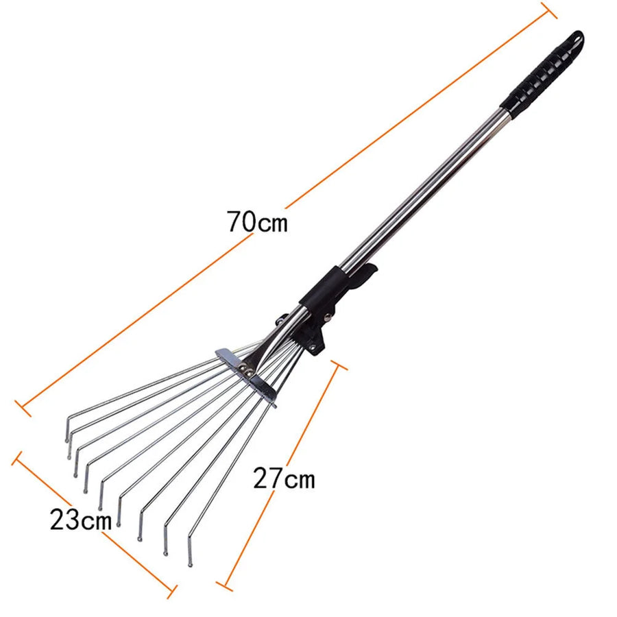 Garden Helper Telescopic Yard Cleaner Leaf Rake - Image 3