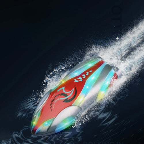 High-Speed LED Light Remote Mini Toy Boat - Image 0