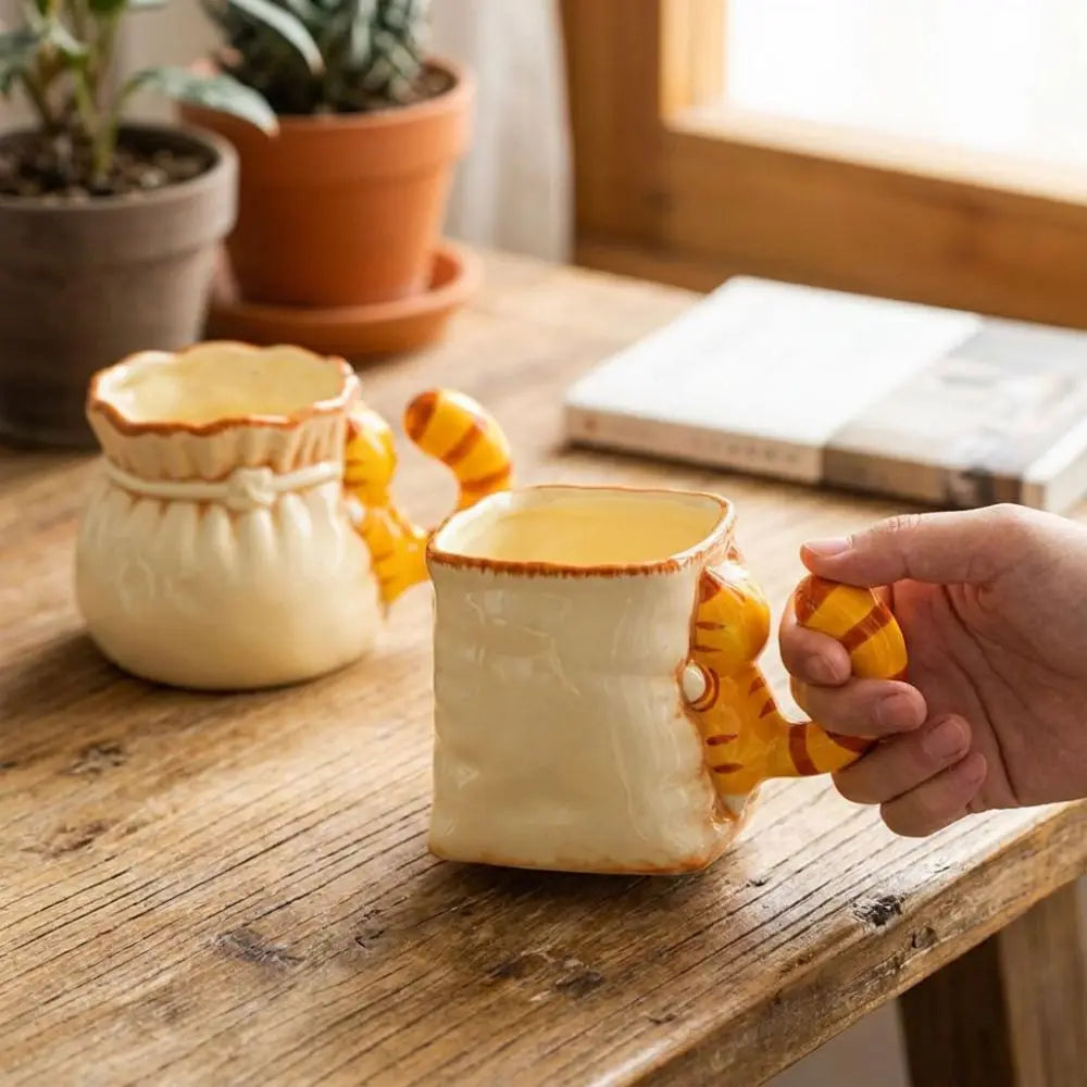 Cat Tail Ceramic Coffee Mug - Image 2