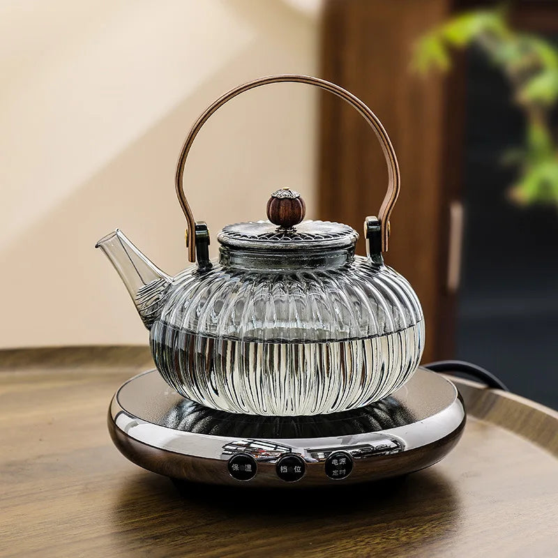 Clear Glass Electric Teapot Set - Image 5