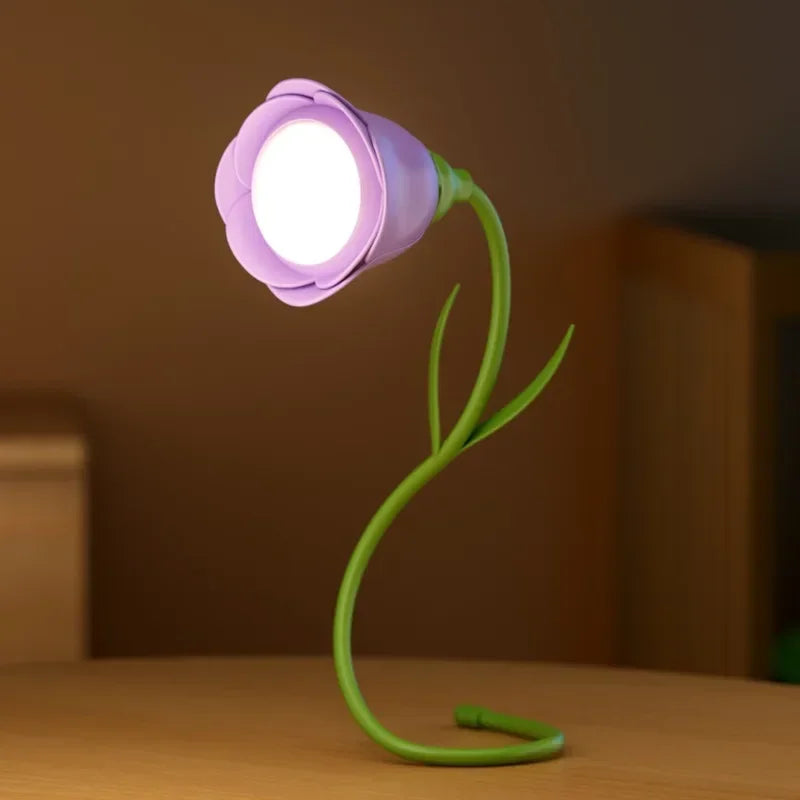 Last Rose Blooming Rose Accent Desk Lamp - Image 9