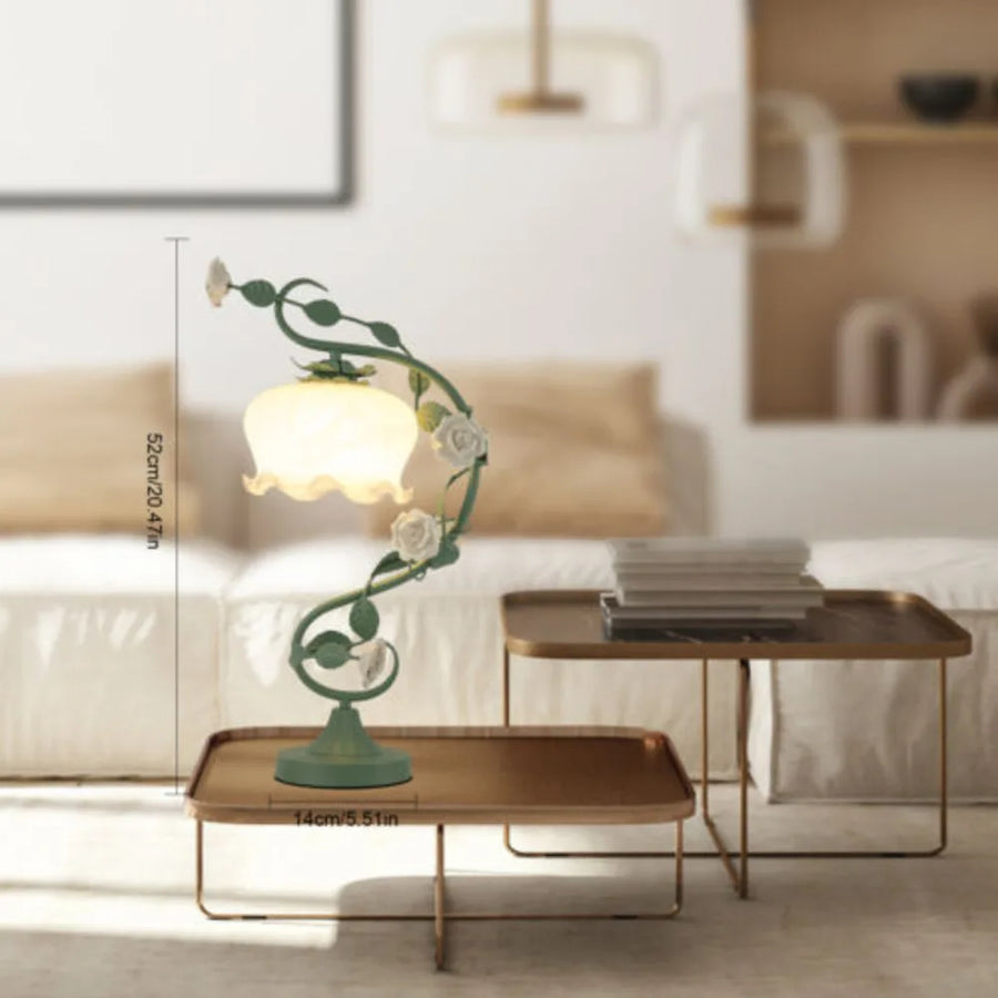 Artistic Nature-Themed Flower Desk Lamp - Image 3