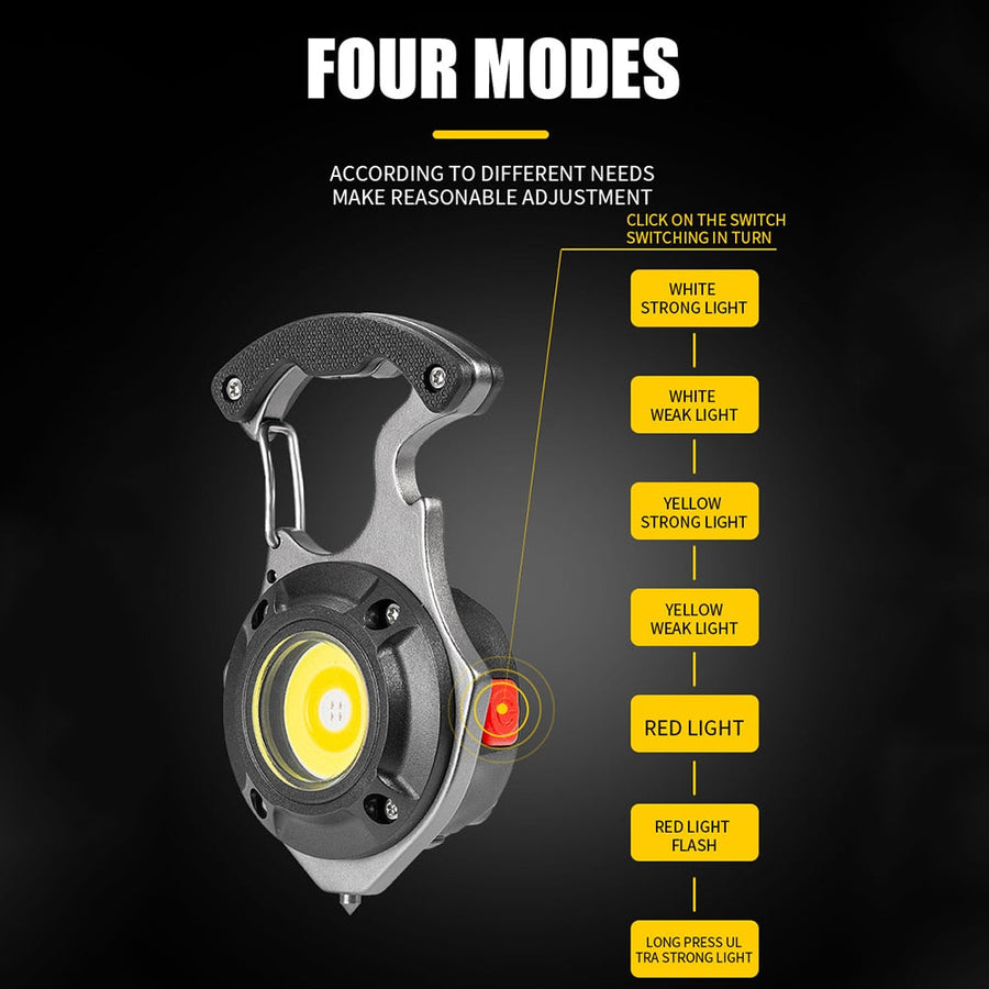 7in1 Pocket Lamp Survival Camping Keychain - Image 4