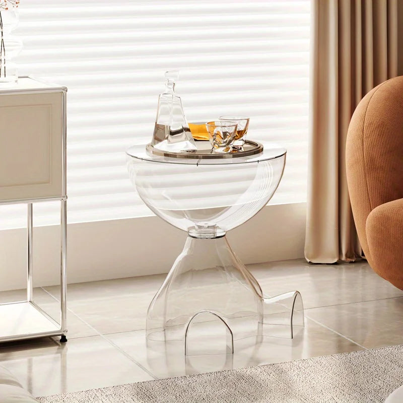 European Acrylic Transparent Space-Saving Coffee Table - Image 7