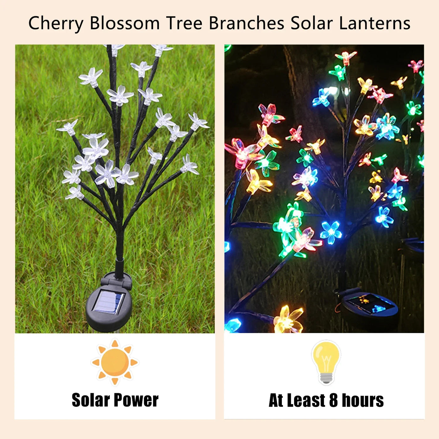 Sakura Tree Solar Flower Pathway Outdoor Lights - Image 2