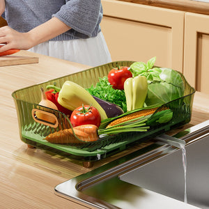 Kitchen Space Saving Dish Drainer Vegetable Basket - Image 0