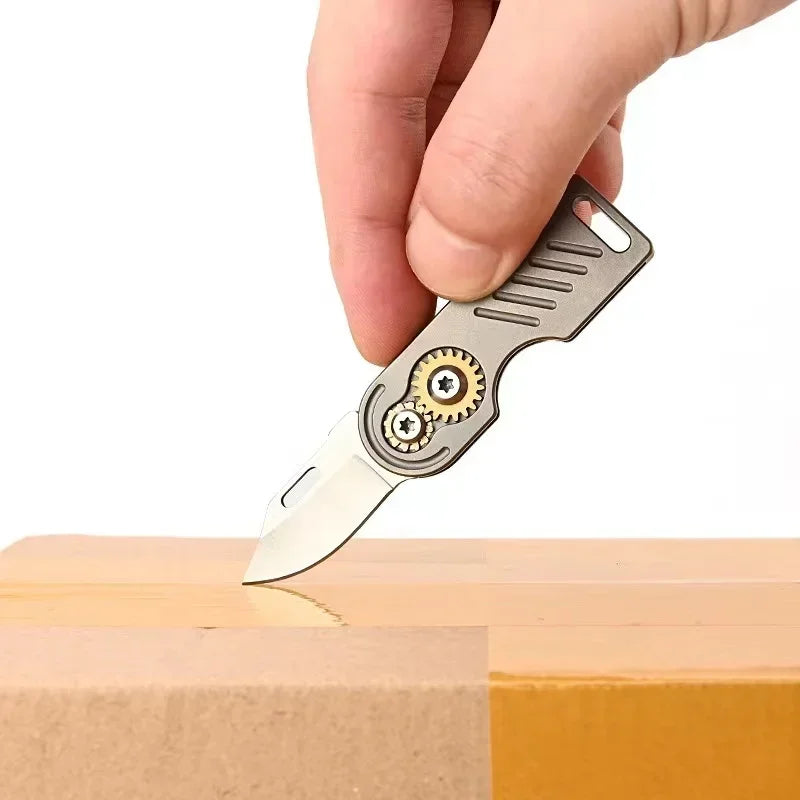 Titanium Gear Folding EDC Knife - Image 3