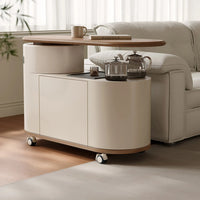 Nordic Curved Lift Top Mobile Coffee Table - Image 2