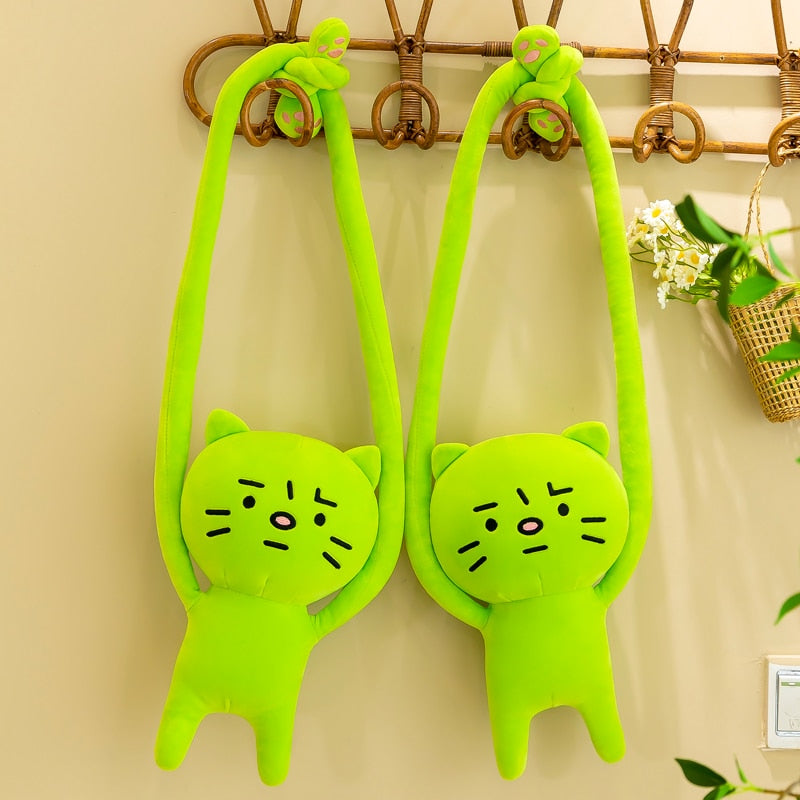 Green Cat Plush Toy Pillow