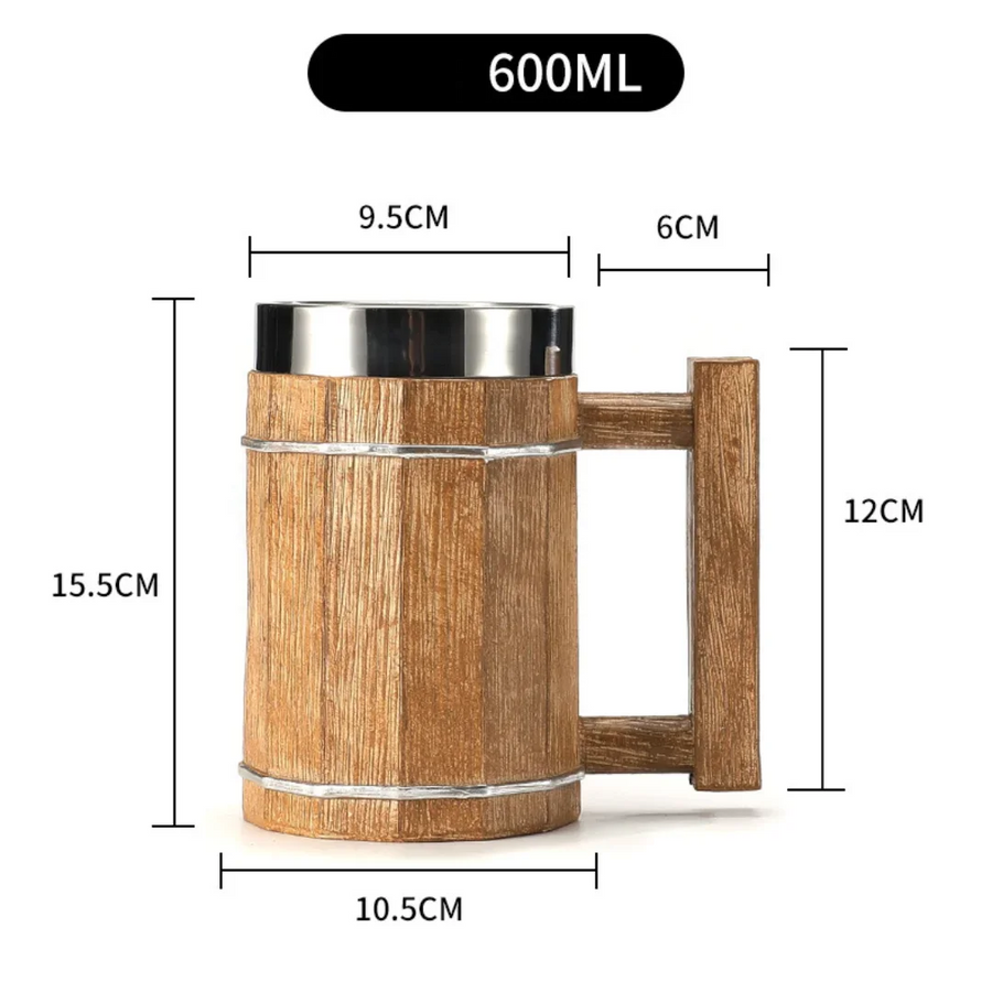 3D Viking-Style Wooden Mug - Image 12